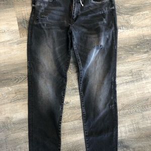 Flying Monkey black distressed skinny jeans
